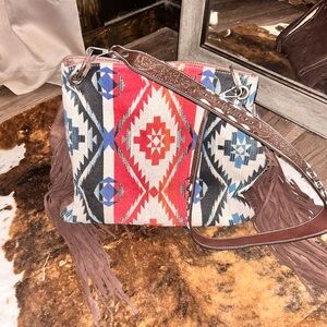 Aztec Fringe western purse